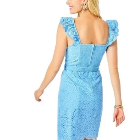 NWT LILLY PULITZER Ryann Shift Dress IN COLOR FRENCHIE BLUE - Picture 4 of 10